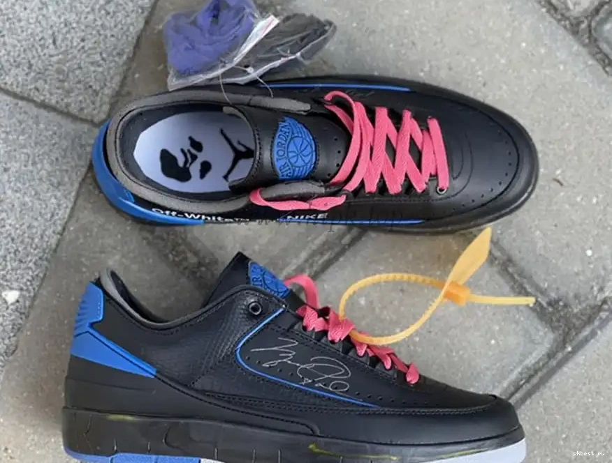 to blue Jordan ready PK OFF-WHITE Low ship God Air 2 x materials retail 0503